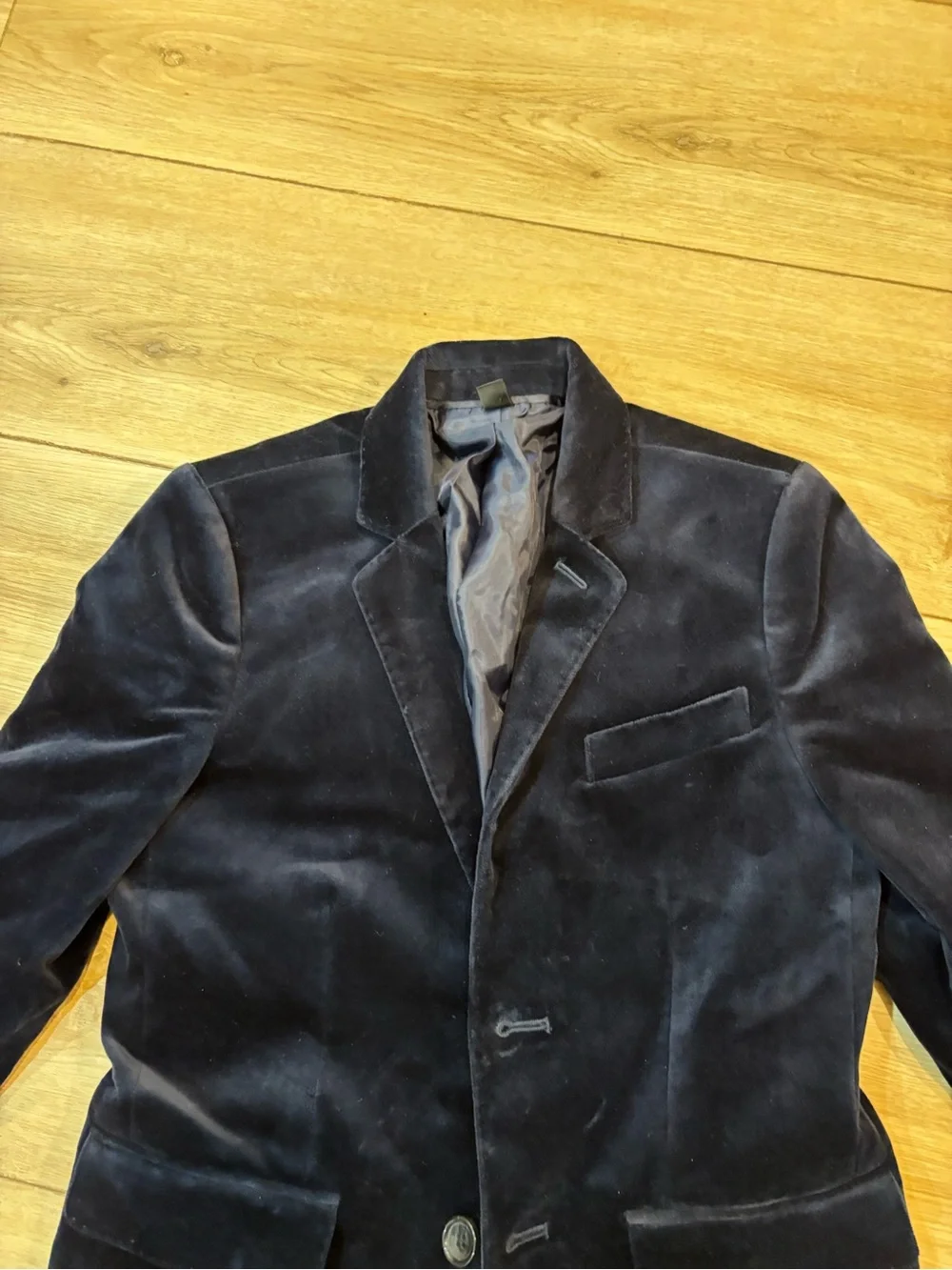 J.Crew Crewcuts Navy Blue Velvet Ludlow Size 8 Sport Jacket Blazer NWT